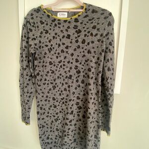 Gray/Brown Leopard Print Sweater Dress 27 Miles to Malibu